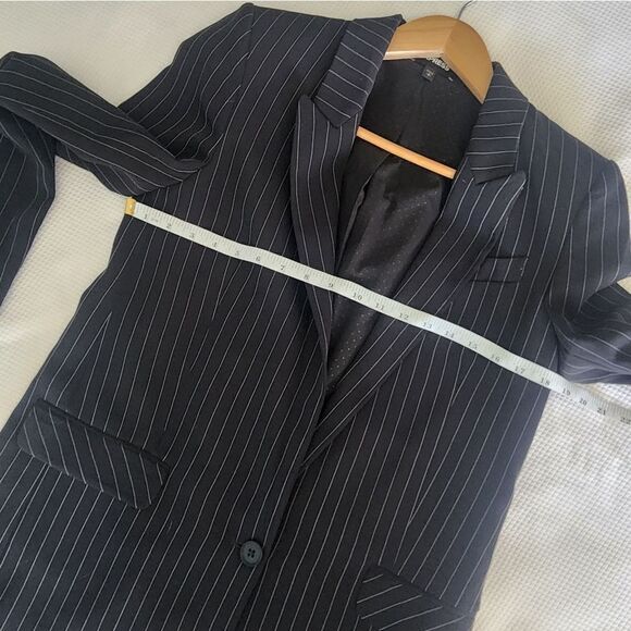 Express button front blazer sport jacket minimalist contemporary - Picture 10 of 16